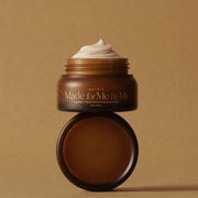 AXIS-Y Biome Ultimate Indulging Cream 55ml by ProtoClinical shown in a detailed skincare graphic featuring the cream jar and product information for a k-beauty routine.