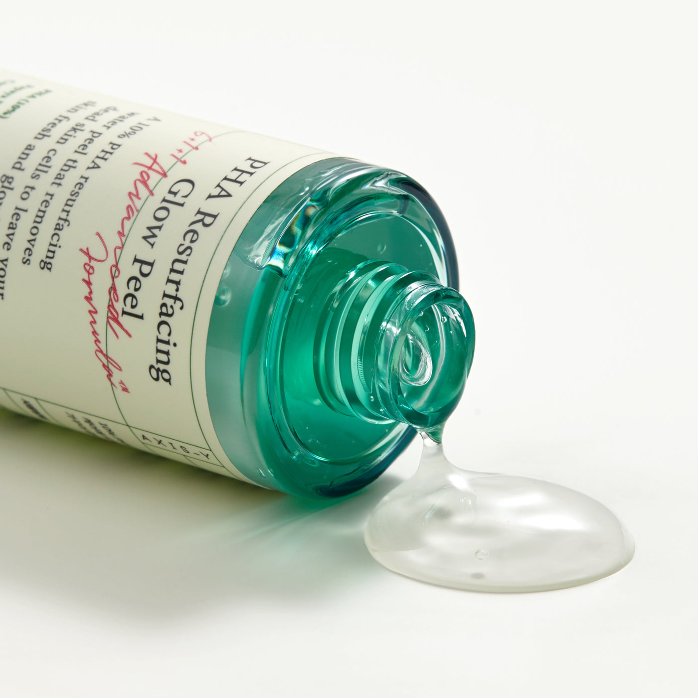 AXIS-Y PHA Resurfacing Glow Peel 50ml by ProtoClinical shown in a detailed skincare product visual on a clean background, highlighting the branded glow peel packaging for a k-beauty routine.