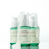 AXIS-Y Vita Frost Chilling Essence 50ml by ProtoClinical shown in a product information graphic highlighting the essence bottle and clean branded layout for a k-beauty skincare routine.