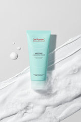 ProtoClinical k-beauty [Cell Fusion C] Melting Cleansing Foam 130ml single upright pale aqua cleansing foam container on a light background.