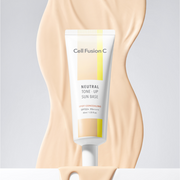 ProtoClinical k-beauty soft lavender and peach beauty graphic with a pale vertical center on a light background.