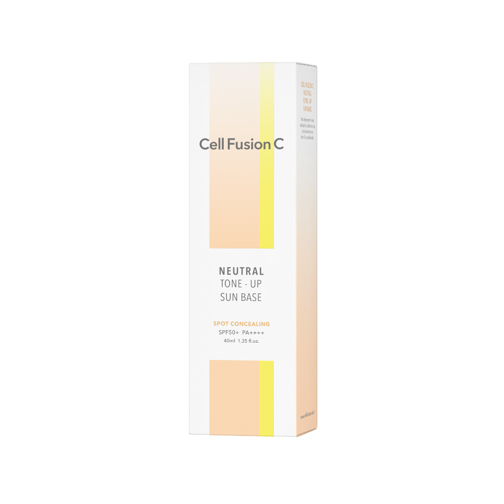ProtoClinical k-beauty bright aqua beauty graphic with a warm yellow lower glow on a light background.