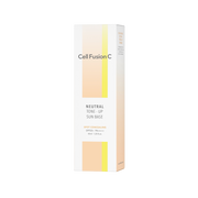 ProtoClinical k-beauty bright aqua beauty graphic with a warm yellow lower glow on a light background.