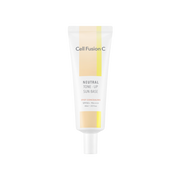 ProtoClinical k-beauty pale beige vertical beauty silhouette with dark side accents on a light background.