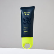 ProtoClinical k-beauty BRTC Active Max Shield Sun Cream SPF 50+/PA ++++ 50ml single upright dark green sun cream packaging on a light background.