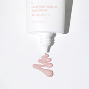ProtoClinical k-beauty BRTC Mild Pink Tone-Up Sun Cream SPF 50+/PA ++++ 50ml single tone-up sun cream package with clean studio presentation on a white background