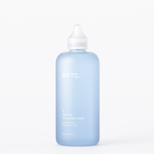 ProtoClinical k-beauty BRTC Skin Lab Hyalinger 300ml single upright pale blue bottle centered on a white background