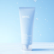 ProtoClinical k-beauty BRTC Skin Lab Hyalinger Cream 60ml single upright blue and white cream package centered on a light blue background.