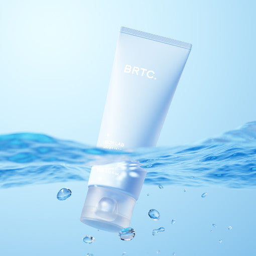 ProtoClinical k-beauty BRTC Skin Lab Hyalinger Cream 60ml single upright blue and white cream package centered on a pale blue background.