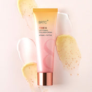 ProtoClinical k-beauty BRTC Time 8 Lift Toning Collagen Cream 80ml single upright peach cream package centered on a pale background