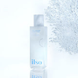 ProtoClinical k-beauty ilso Daily Moisture Bubble Toner 150ml in a tall pale blue bottle centered upright on a white background with soft aqua side shading.