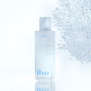 ProtoClinical k-beauty ilso Daily Moisture Bubble Toner 150ml in a tall pale blue bottle centered upright on a white background with soft aqua side shading.