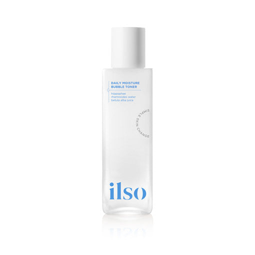 ProtoClinical k-beauty ilso Daily Moisture Bubble Toner 150ml shown as a single upright pale blue bottle centered on a light background