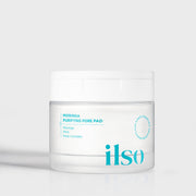 ProtoClinical k-beauty ilso Moringa Purifying Pore Pad 60P 160ml square product graphic with green and white packaging panels on a clean light background