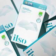 ProtoClinical k-beauty ilso Natural MILD Clear Nose Patch 5P square product graphic with white patch packaging, teal-blue accents, and a light background