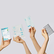ProtoClinical k-beauty ilso Natural MILD Clear Nose Patch 5P square product detail graphic with white packaging, blue-green accents, and clean light layout