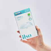 ProtoClinical k-beauty ilso Natural MILD Clear Nose Patch 5P square product detail graphic with pale packaging, teal accents, and a light background