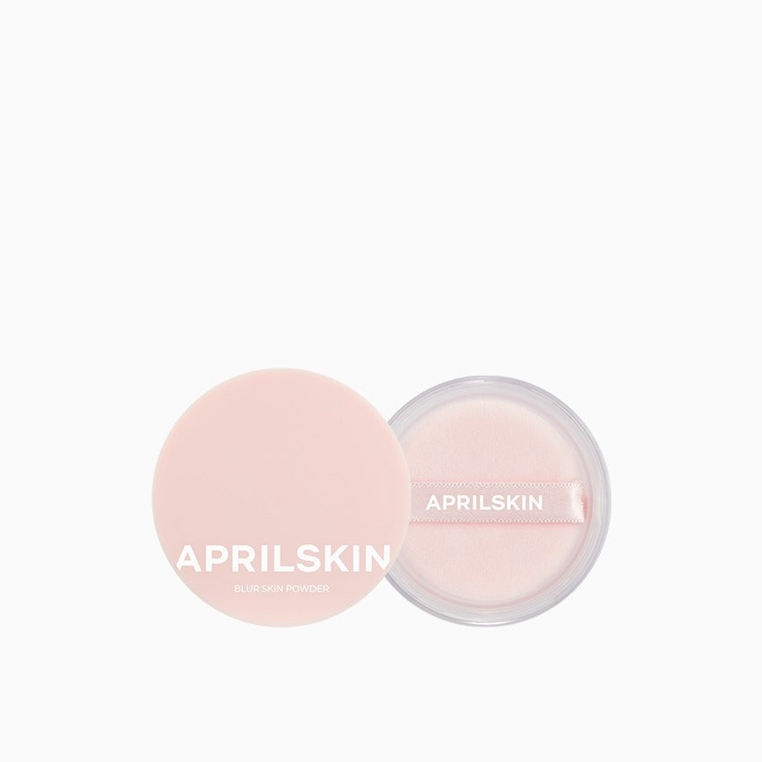 APRILSKIN Blur Skin Powder 10g by ProtoClinical shown in a clean compact powder product layout with visible packaging details for a k-beauty makeup routine.