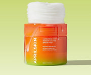 APRILSKIN Carrotene IPMP  Instant Calming Serum Pads 220ml by ProtoClinical presented in a neat product layout with visible serum pad packaging and label details for a k-beauty routine.