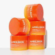 APRILSKIN Carrotene IPMP Hydromelt Cleansing Balm 90ml by ProtoClinical presented in a clean skincare graphic with the balm packaging and label details for a k-beauty routine.