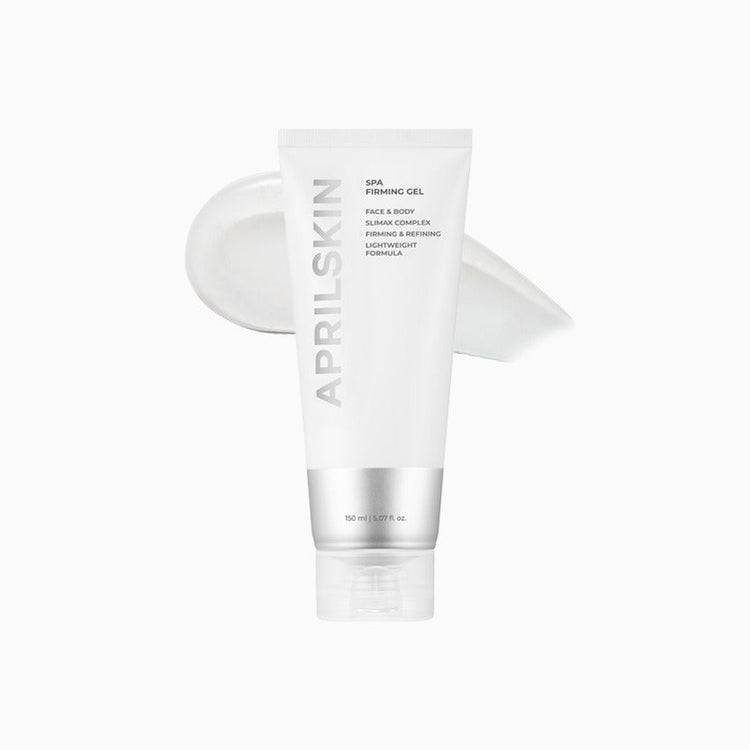 ProtoClinical k-beauty APRILSKIN Firming & Refining Spa Massage Gel For Face And Body 150ml gray massage gel packaging on a light background