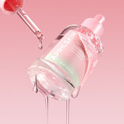 ProtoClinical k-beauty APRILSKIN Pink Aloe Mucin Serum 30ml single centered pink serum bottle on a soft pink background