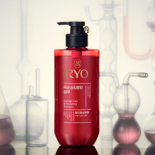 ProtoClinical k-beauty Ryo Damage Care & Nourishing Shampoo 480ml single shampoo bottle with a printed label on a clean white background