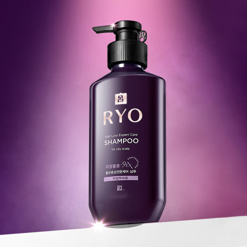 ProtoClinical k-beauty Ryo Hair Loss Care Shampoo For Oily Scalp 400ml front-facing shampoo bottle with a printed label on a clean white background