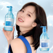 ProtoClinical k-beauty soft beige and dark brown beauty graphic on a pale blue background.