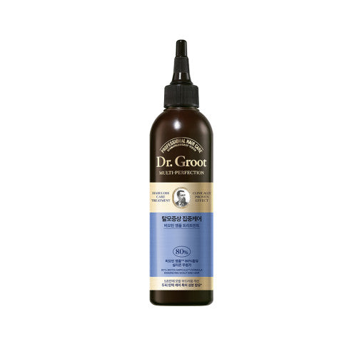 ProtoClinical k-beauty Dr.Groot Multi-Perfection Hair Loss Care Biotin Ampoule Treatment 250ml single front-facing treatment bottle with matching side packaging on a clean white background
