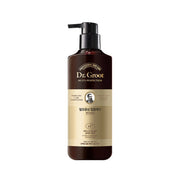 ProtoClinical k-beauty warm brown beauty product silhouette on a white background with pale blue side accents.