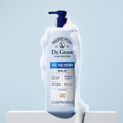 ProtoClinical k-beauty Dr.Groot Scalp Solution Shampoo Cool Menthol 700ml single shampoo bottle silhouette centered on a light background.