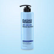 ProtoClinical k-beauty DASHU Daily Anti-Hair Loss Protein Treatment 500ml single upright blue treatment bottle centered on a pale aqua background