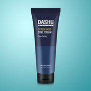 ProtoClinical k-beauty DASHU Daily Super Hard Curl Cream 150ml shown as a single upright curl cream tube in a deep teal tone centered on a light aqua background