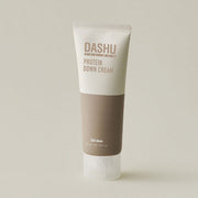 ProtoClinical k-beauty DASHU For Men Protein Down Cream 100ml single upright beige cream tube centered on a pale cream background