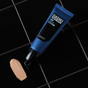 ProtoClinical k-beauty DASHU Men's Aqua Tone Up BB Lotion 40ml single upright dark navy lotion tube in a square product shot on a clean light background