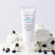 ProtoClinical k-beauty S.NATURE Aqua Soy Yogurt Eye Cream 25g single eye cream package shown upright on a clean light background