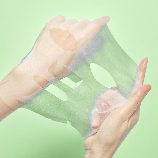 ProtoClinical k-beauty WELLAGE Real Cica Calming Ampoule Mask Sheet 20ml X 10P square green mask pack graphic with soft mint tones and a pale centered layout