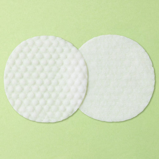 ProtoClinical k-beauty WELLAGE Real Cica Calming Big Embo Toner Pad 70pads / 160ml green toner pad detail graphic with soft pale blocks and a centered layout