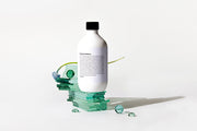 ProtoClinical k-beauty horizontal beauty product graphic with a muted green center and soft pink side panels on a light background.