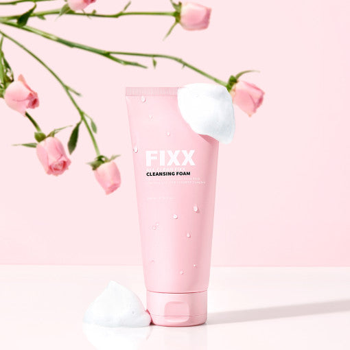 ProtoClinical k-beauty [so natural] All Clean Fixx Cleansing Foam 200ml single upright cleansing foam package with pink label details on a clean white background