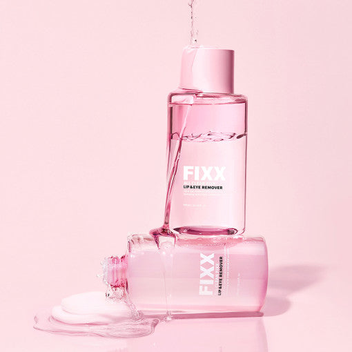 ProtoClinical k-beauty [so natural] All Clean Fixx Lip & Eye Remover 300ml single pink and lavender remover bottle centered upright on a clean white background