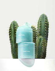 ProtoClinical k-beauty [so natural] Cactus Ampoule Pads 40pads / 130g green product packshot with twin rounded shapes on a white background