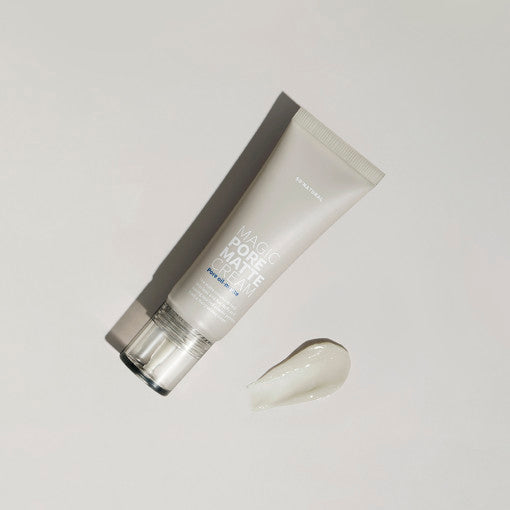 ProtoClinical k-beauty [so natural] Magic Pore Matte Cream 30ml single gray-beige bottle-style package centered on a white background