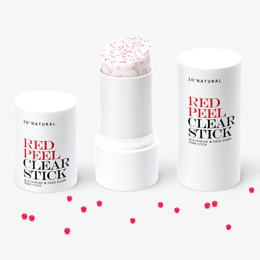 ProtoClinical k-beauty [so natural] Red Peel Pore Clear Stick 23g single upright red stick-style package centered on a light background.