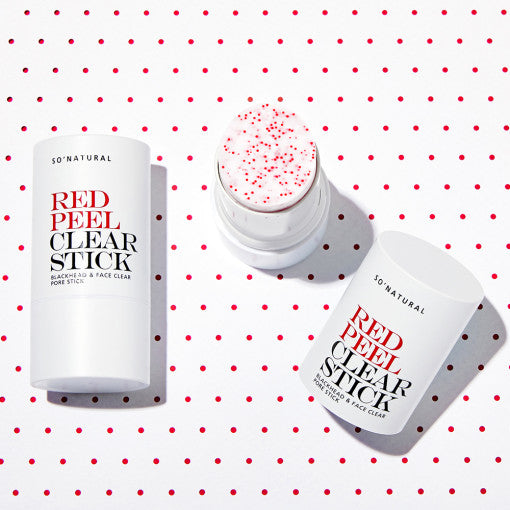 ProtoClinical k-beauty [so natural] Red Peel Pore Clear Stick 23g single upright red stick-style package centered on a light background.