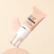 ProtoClinical k-beauty [so natural] Selfie Blur Primer 30ml single warm beige primer package centered on a light background with pale blue accents