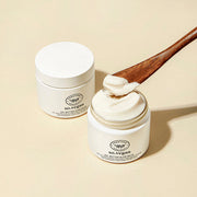 ProtoClinical k-beauty pale beige beauty graphic with a warm brown vertical form along the right side.