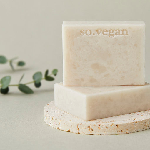 ProtoClinical k-beauty [so natural] So Vegan Sal Butter Melting Soap 100g single facial cleansing soap package shown in a square packshot on a clean white background