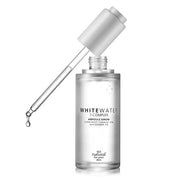 ProtoClinical k-beauty [so natural] White Water Ampoule Serum 50ml shown as a single upright pale gray bottle centered on a white background